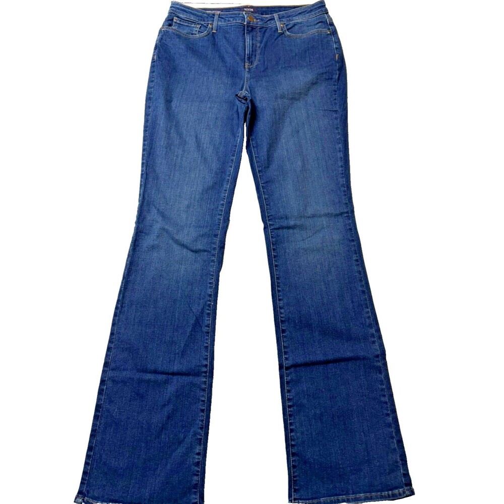 NYDJ Size 12 Tall Jeans Lift Tuck Tech Stretch Denim Barbara Bootcut 36" inseam